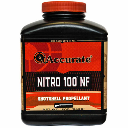 Accurate-Nitro-100-NF-Powder-For-Sale-0.75lb-12oz Accurate Nitro 100 Smokeless Gun Powder - Image 1