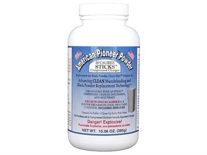 American-Pioneer-Black-Powder-Substitute-50-Caliber-50-Grain-Sticks-100PK American Pioneer Black Powder Substitute 50 Caliber 50 Grain Sticks 100PK - Image 1