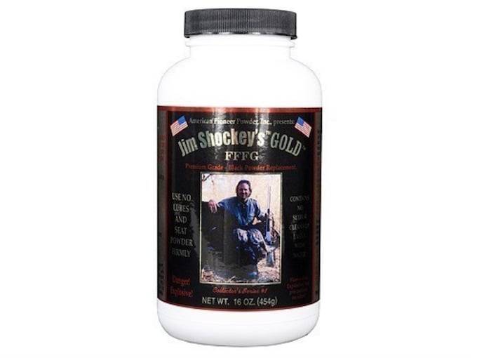 American-Pioneer-Jim-Shockeys-Gold-FFFg-Black-Powder-Substitute-1-lb American Pioneer Jim Shockey’s Gold FFFg Black Powder Substitute 1 lb - Image 1