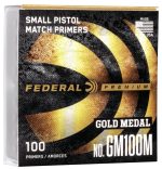 Federal Premium Gold Medal Small Pistol Match Primers #100M