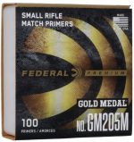 Federal Premium Gold Medal Small Rifle Match Primers #205M