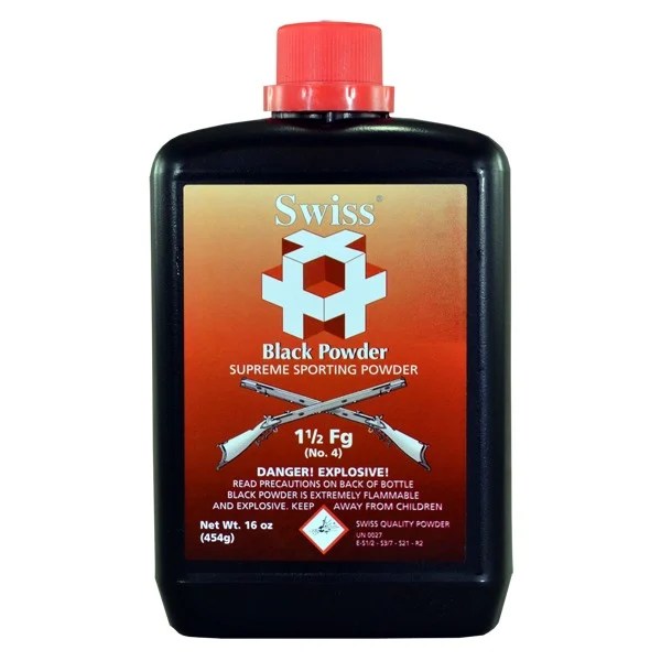 SWISS-BLACK-POWDER-1.5F-1LB-25CS SWISS BLACK POWDER 1.5F 1LB 25/CS - Image 1