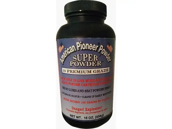 american-pioneer-super-powder-premium-grade-smokeless-gun-powder American Pioneer Super Powder Premium Grade Smokeless Gun Powder 1 lb - Image 1