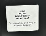 WC-890 Ball Powder Propellant
